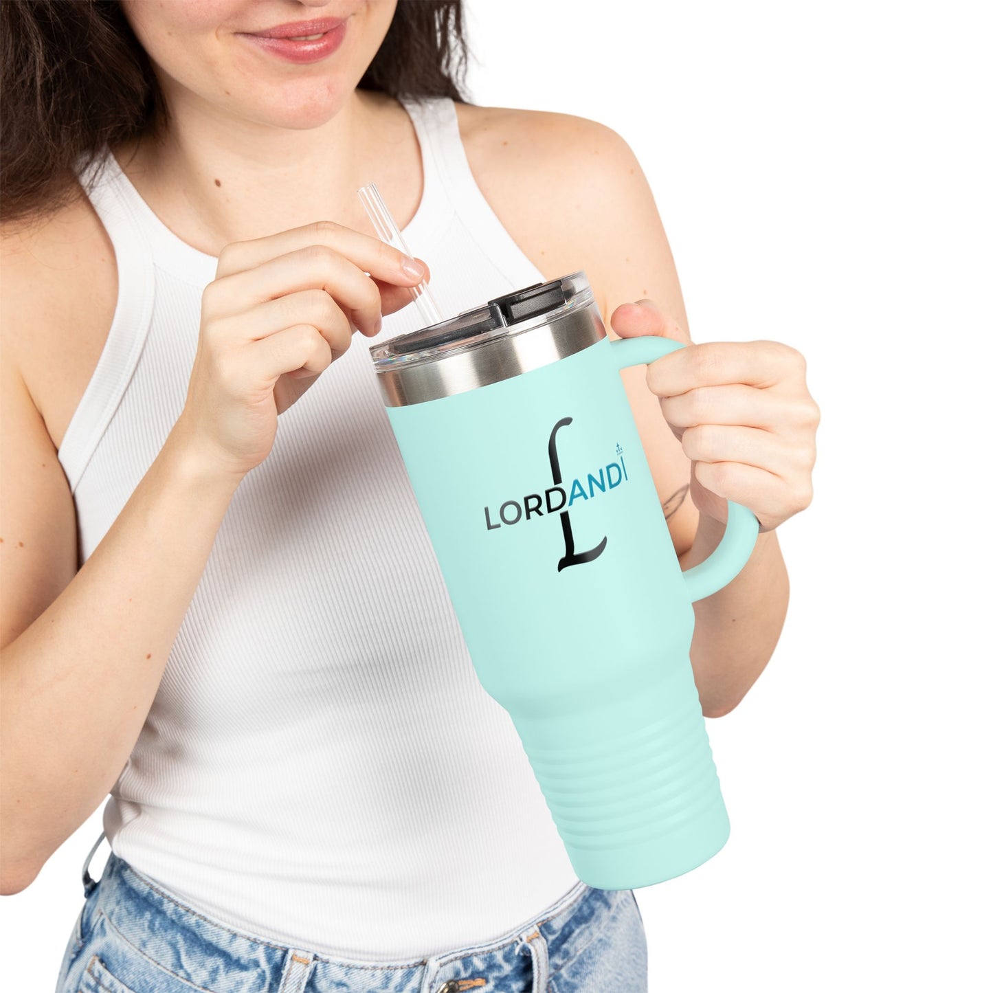 Travel Mug with Straw - Lordandi Insulated