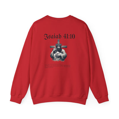 Isaiah 41:10 Crewneck Sweatshirt — Christian Jesus Cross Graphic