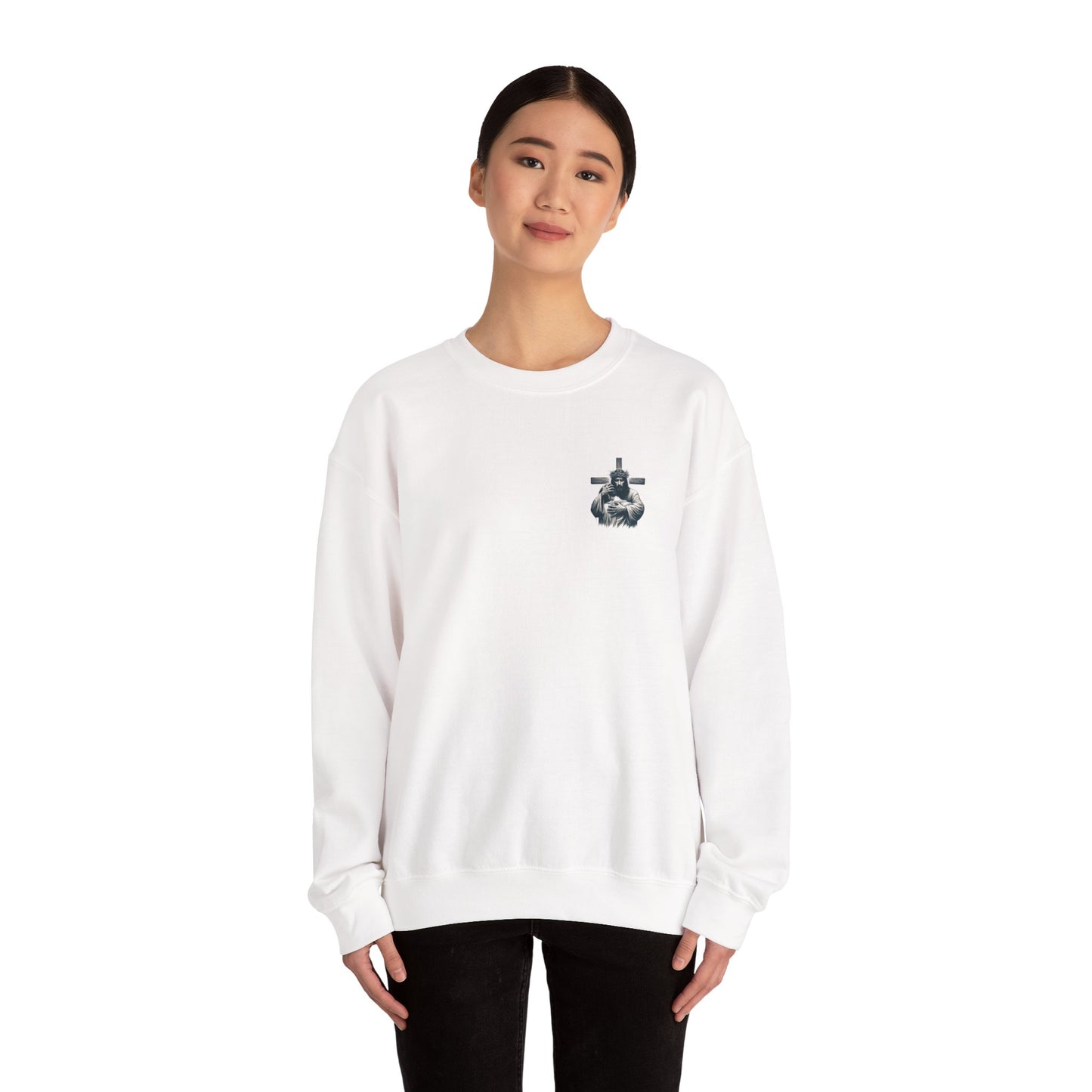 Isaiah 41:10 Crewneck Sweatshirt — Christian Jesus Cross Graphic