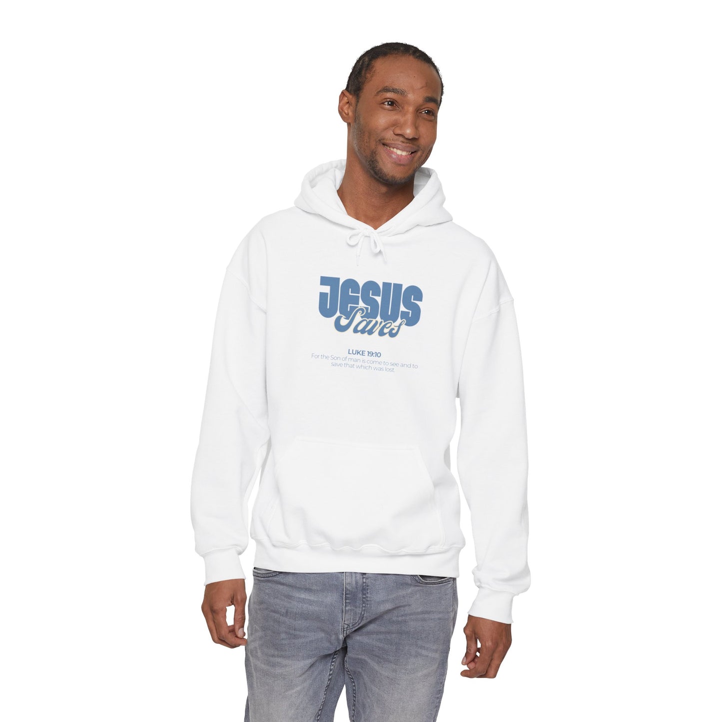 Jesus Saves Hoodie — Faith-Based Christian Graphic Pullover