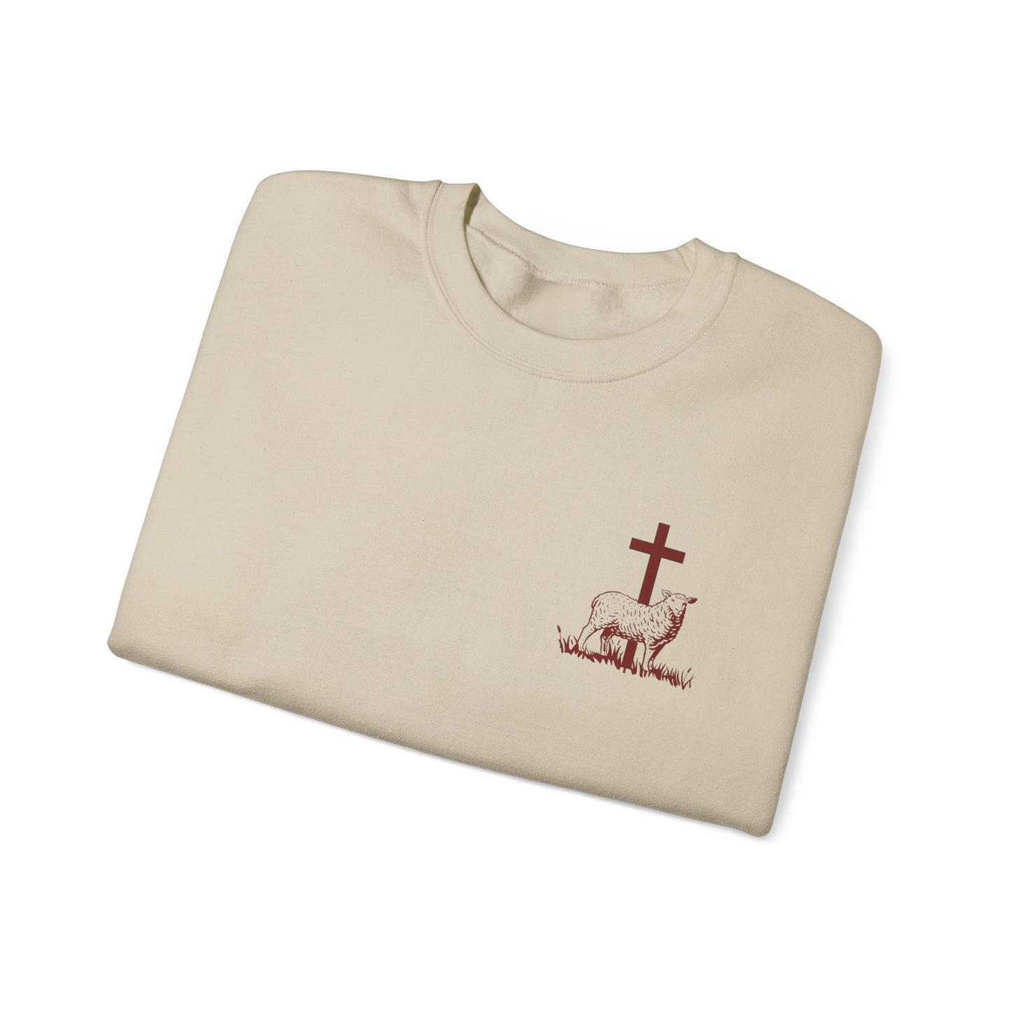 Christian Lamb Crewneck Sweatshirt - 'He Left the 99 to Come Find Me'