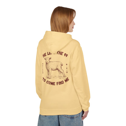 Shepherd & Lamb Hoodie — "He Left the 99 to Come Find Me" Christian Faith Pullover