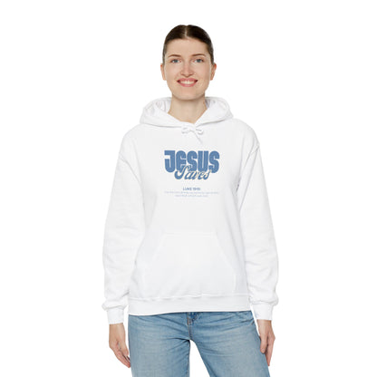 Jesus Saves Hoodie — Faith-Based Christian Graphic Pullover