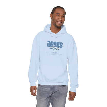 Jesus Saves Hoodie — Faith-Based Christian Graphic Pullover