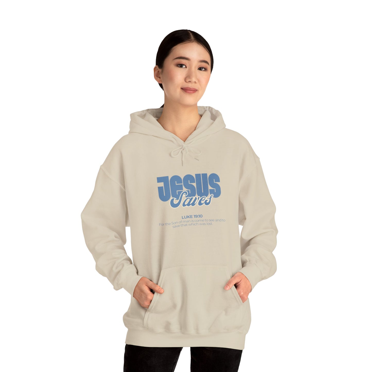 Jesus Saves Hoodie — Faith-Based Christian Graphic Pullover