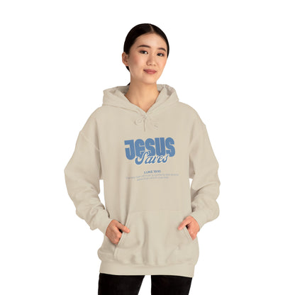 Jesus Saves Hoodie — Faith-Based Christian Graphic Pullover