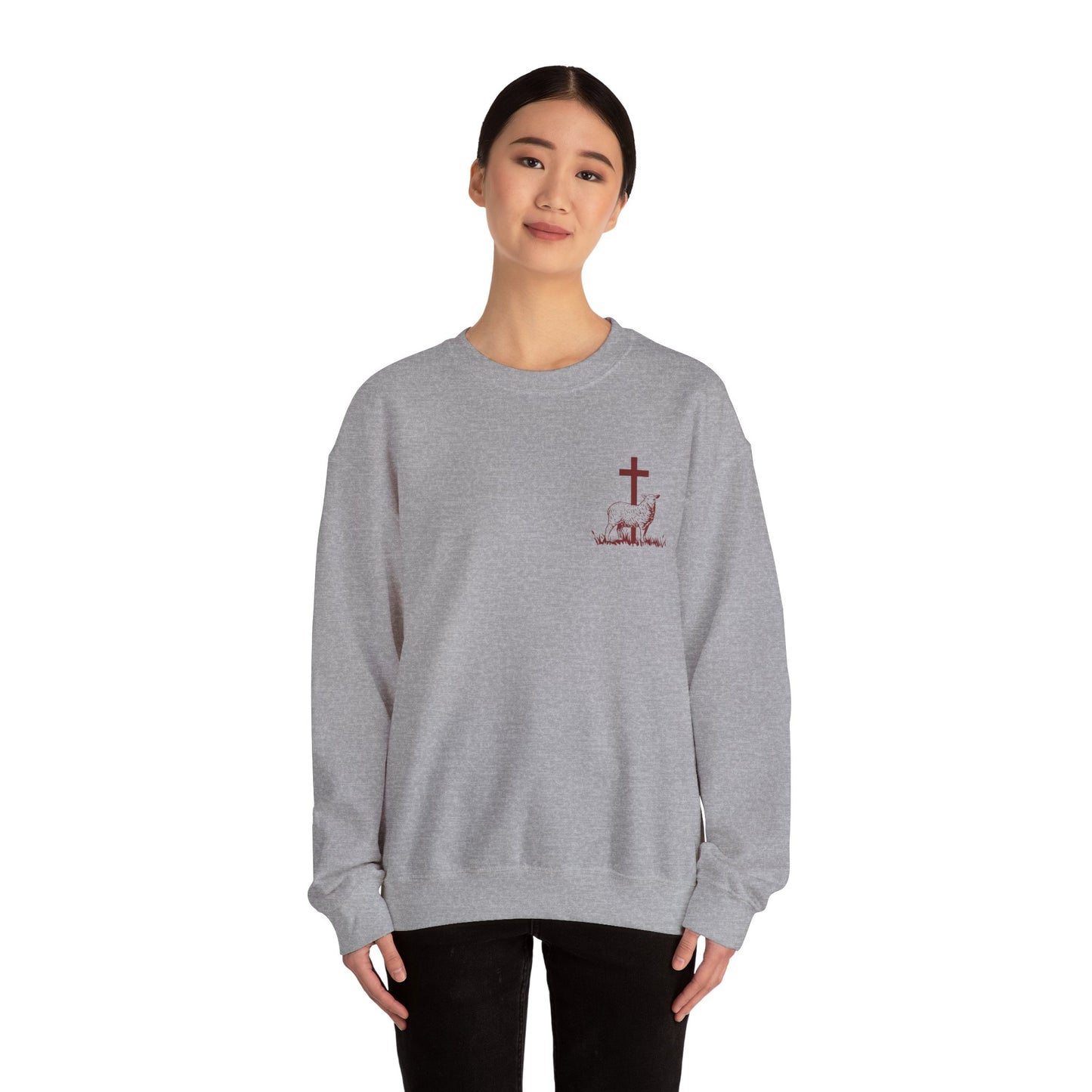 Christian Lamb Crewneck Sweatshirt - 'He Left the 99 to Come Find Me'