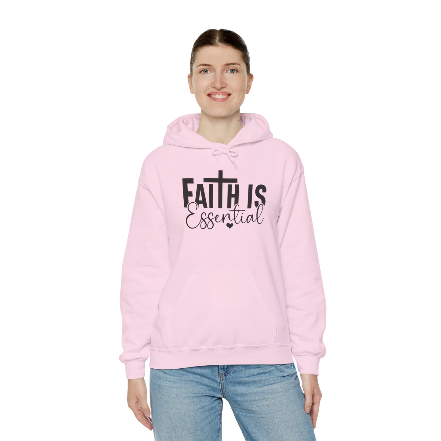 Faith Is Essential Hoodie – Inspirational Christian Pullover