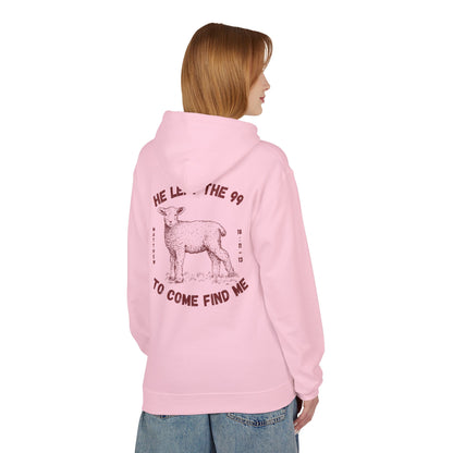 Shepherd & Lamb Hoodie — "He Left the 99 to Come Find Me" Christian Faith Pullover