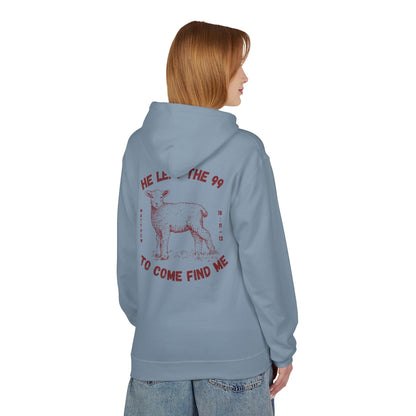 Shepherd & Lamb Hoodie — "He Left the 99 to Come Find Me" Christian Faith Pullover