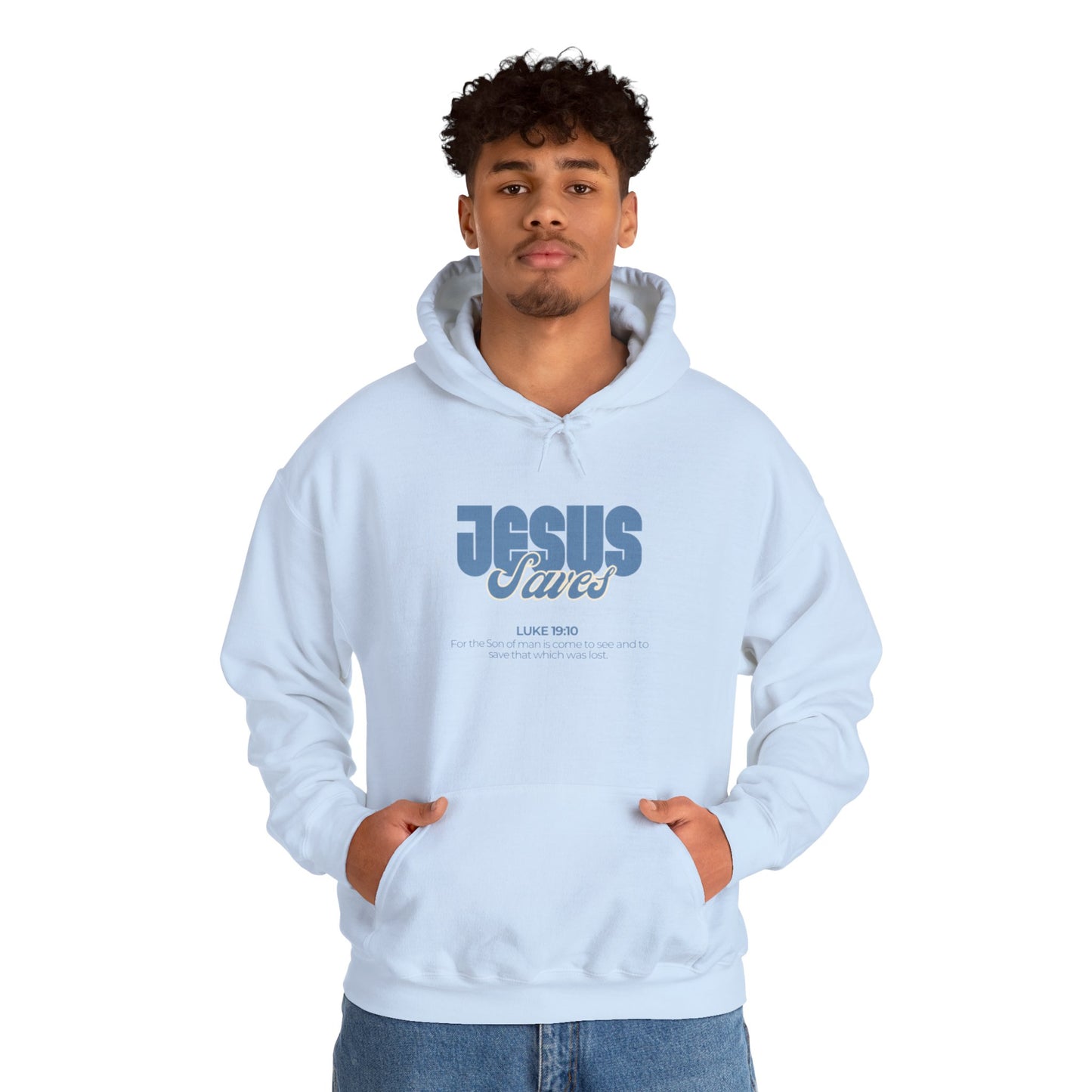 Jesus Saves Hoodie — Faith-Based Christian Graphic Pullover