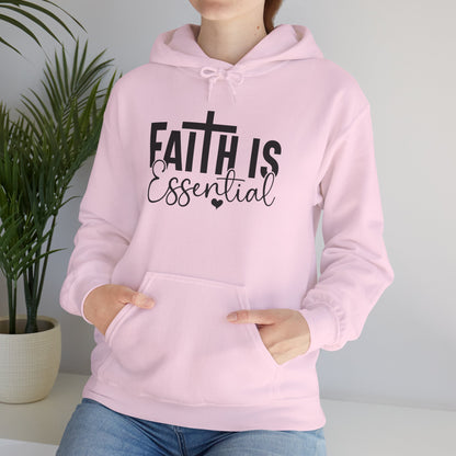 Faith Is Essential Hoodie – Inspirational Christian Pullover