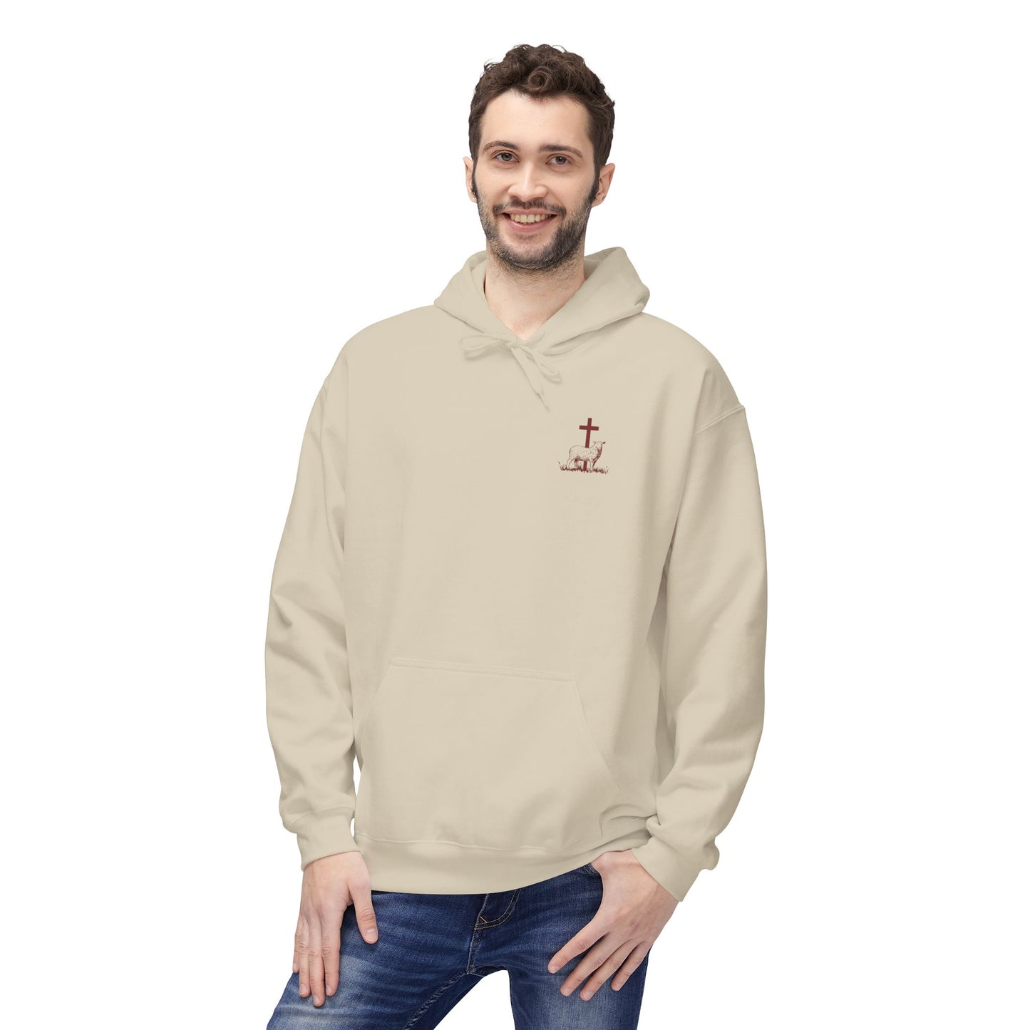 Shepherd & Lamb Hoodie — "He Left the 99 to Come Find Me" Christian Faith Pullover