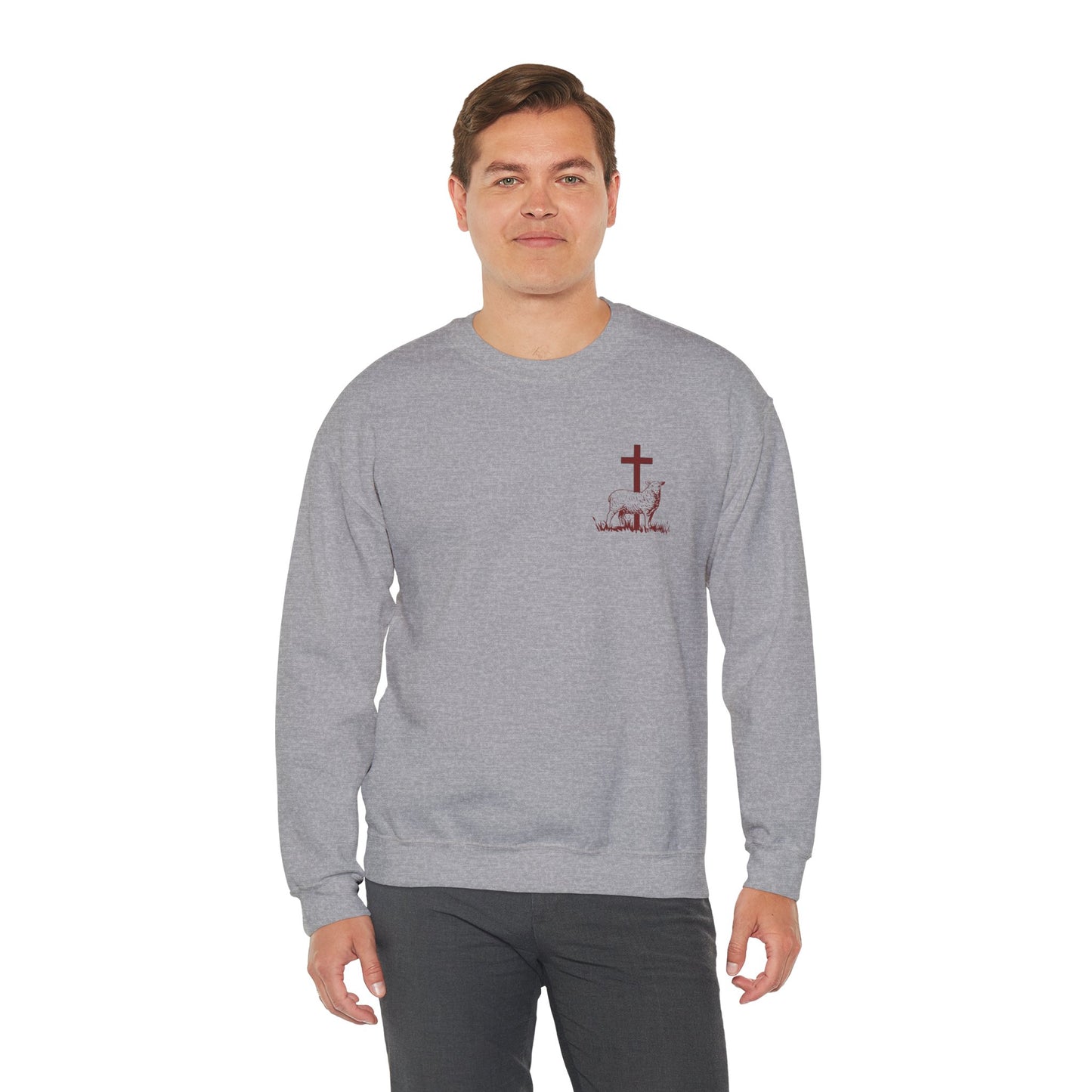 Christian Lamb Crewneck Sweatshirt - 'He Left the 99 to Come Find Me'