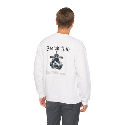 Isaiah 41:10 Crewneck Sweatshirt — Christian Jesus Cross Graphic