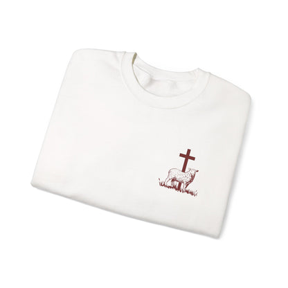 Christian Lamb Crewneck Sweatshirt - 'He Left the 99 to Come Find Me'