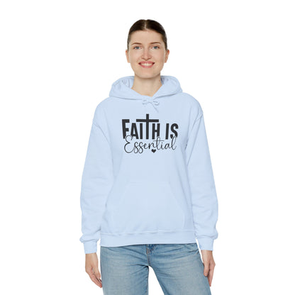 Faith Is Essential Hoodie – Inspirational Christian Pullover