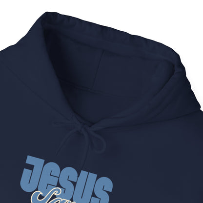 Jesus Saves Hoodie — Faith-Based Christian Graphic Pullover