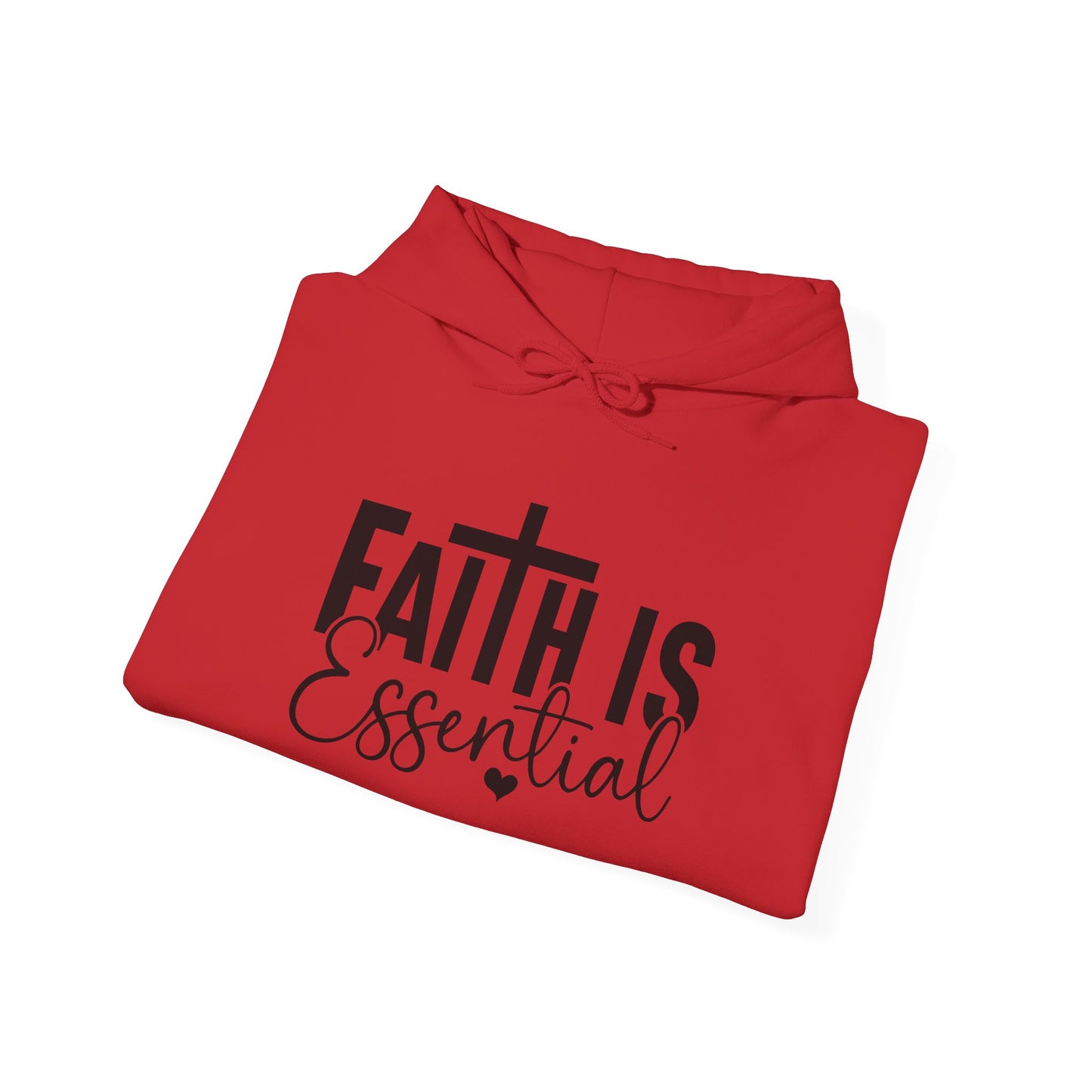 Faith Is Essential Hoodie – Inspirational Christian Pullover