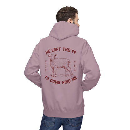 Shepherd & Lamb Hoodie — "He Left the 99 to Come Find Me" Christian Faith Pullover