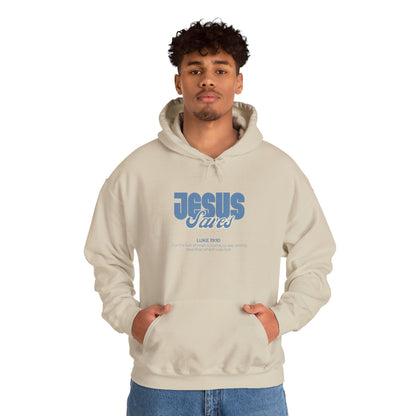 Jesus Saves Hoodie — Faith-Based Christian Graphic Pullover