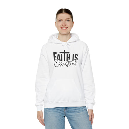 Faith Is Essential Hoodie – Inspirational Christian Pullover
