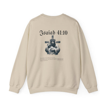 Isaiah 41:10 Crewneck Sweatshirt — Christian Jesus Cross Graphic