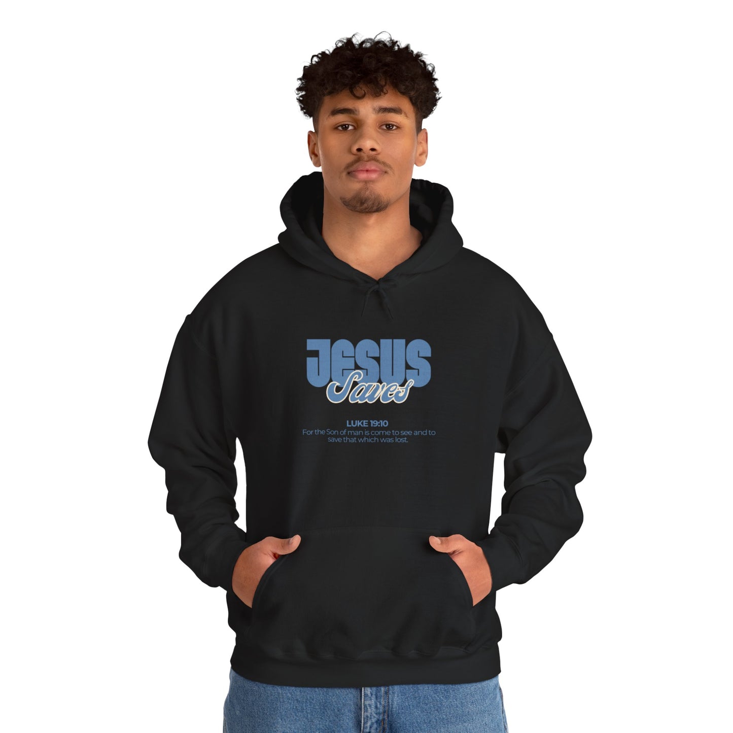 Jesus Saves Hoodie — Faith-Based Christian Graphic Pullover
