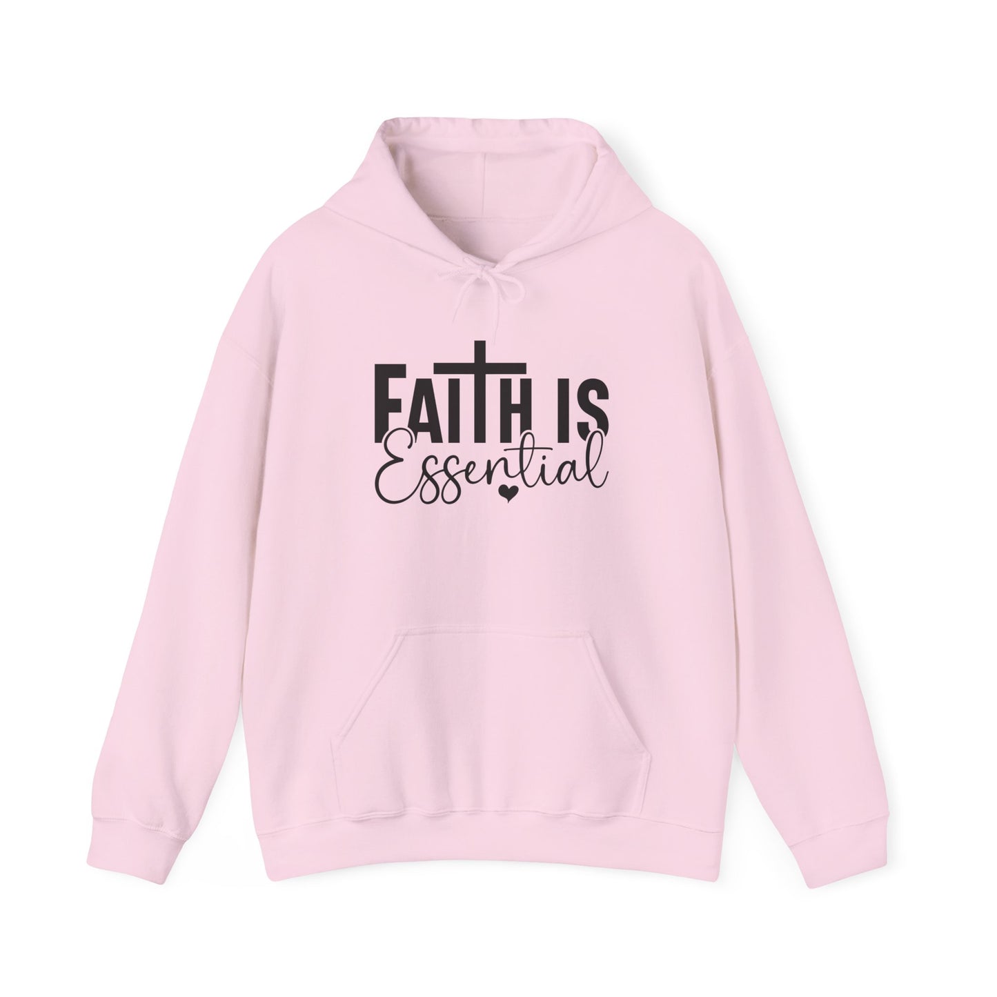 Faith Is Essential Hoodie – Inspirational Christian Pullover