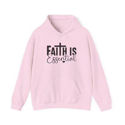 Faith Is Essential Hoodie – Inspirational Christian Pullover