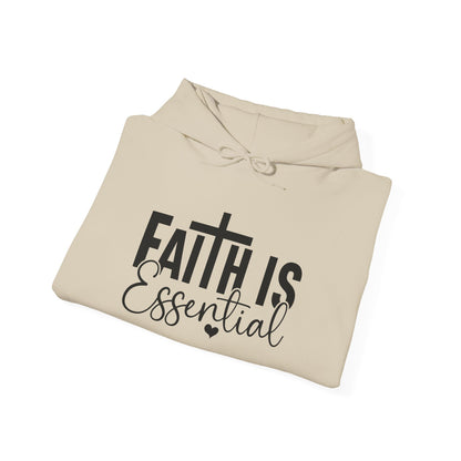 Faith Is Essential Hoodie – Inspirational Christian Pullover