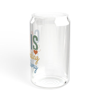 16oz Sipper Glass - 'God is Still Writing Your Story'