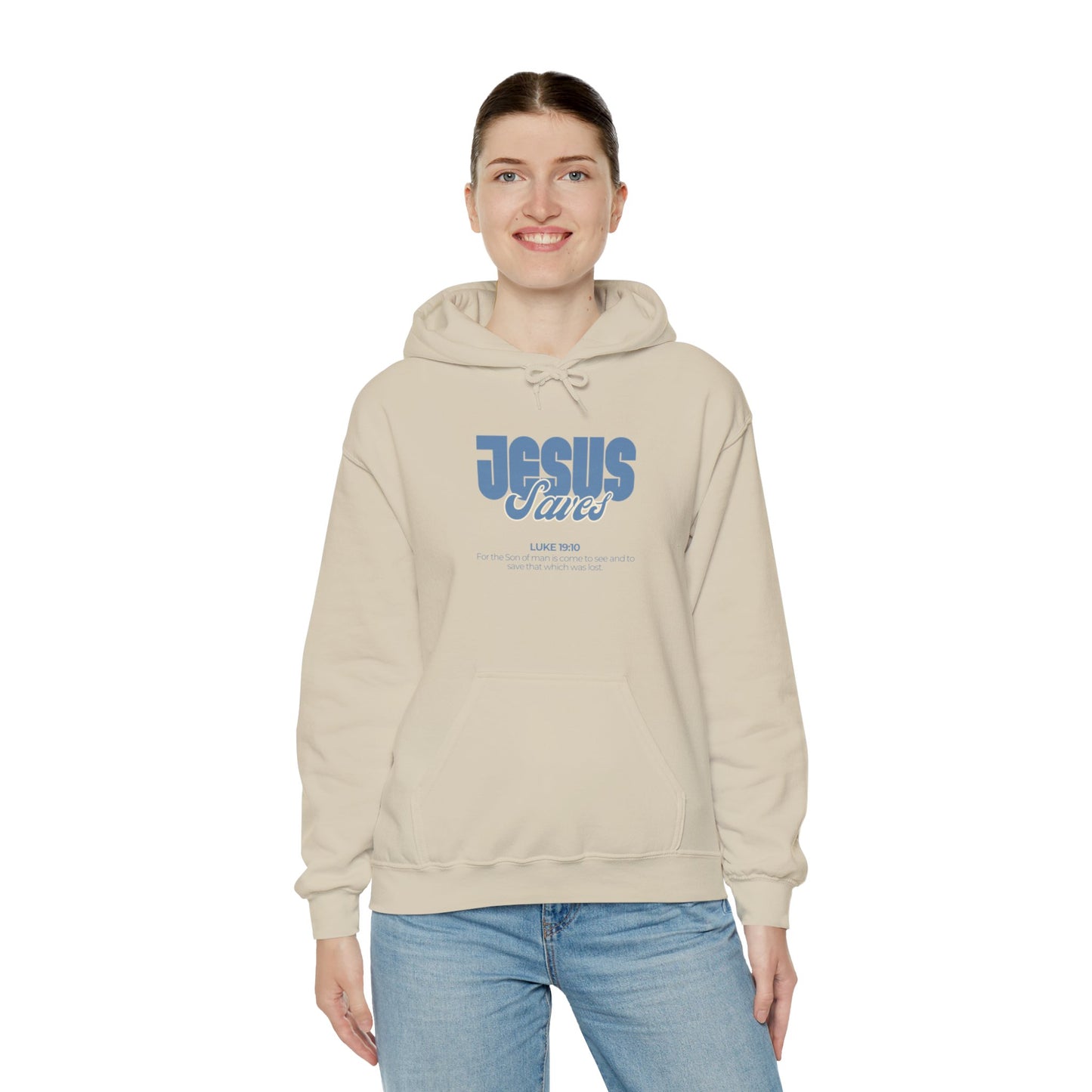 Jesus Saves Hoodie — Faith-Based Christian Graphic Pullover
