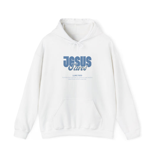 Jesus Saves Hoodie — Faith-Based Christian Graphic Pullover
