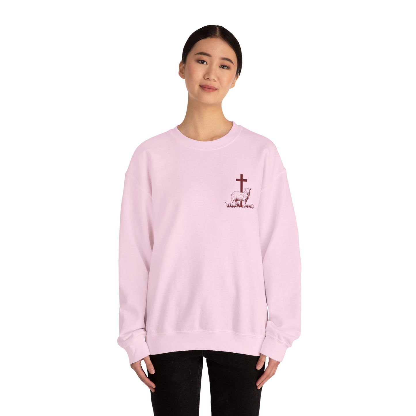 Christian Lamb Crewneck Sweatshirt - 'He Left the 99 to Come Find Me'