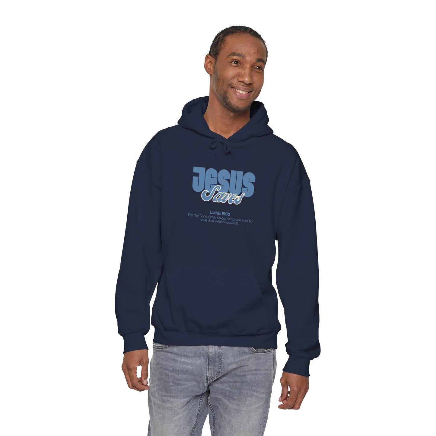 Jesus Saves Hoodie — Faith-Based Christian Graphic Pullover
