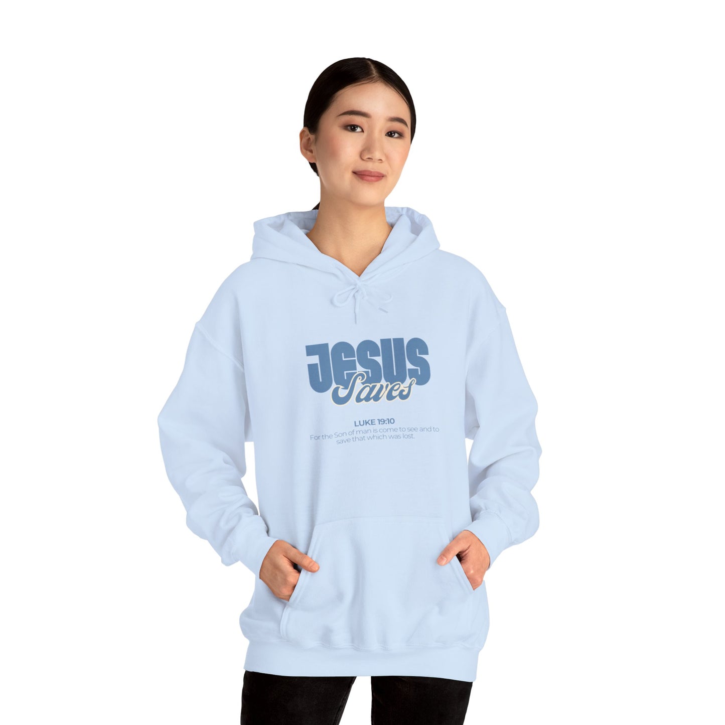 Jesus Saves Hoodie — Faith-Based Christian Graphic Pullover