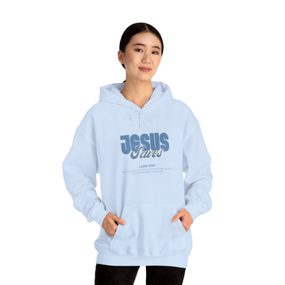 Jesus Saves Hoodie — Faith-Based Christian Graphic Pullover