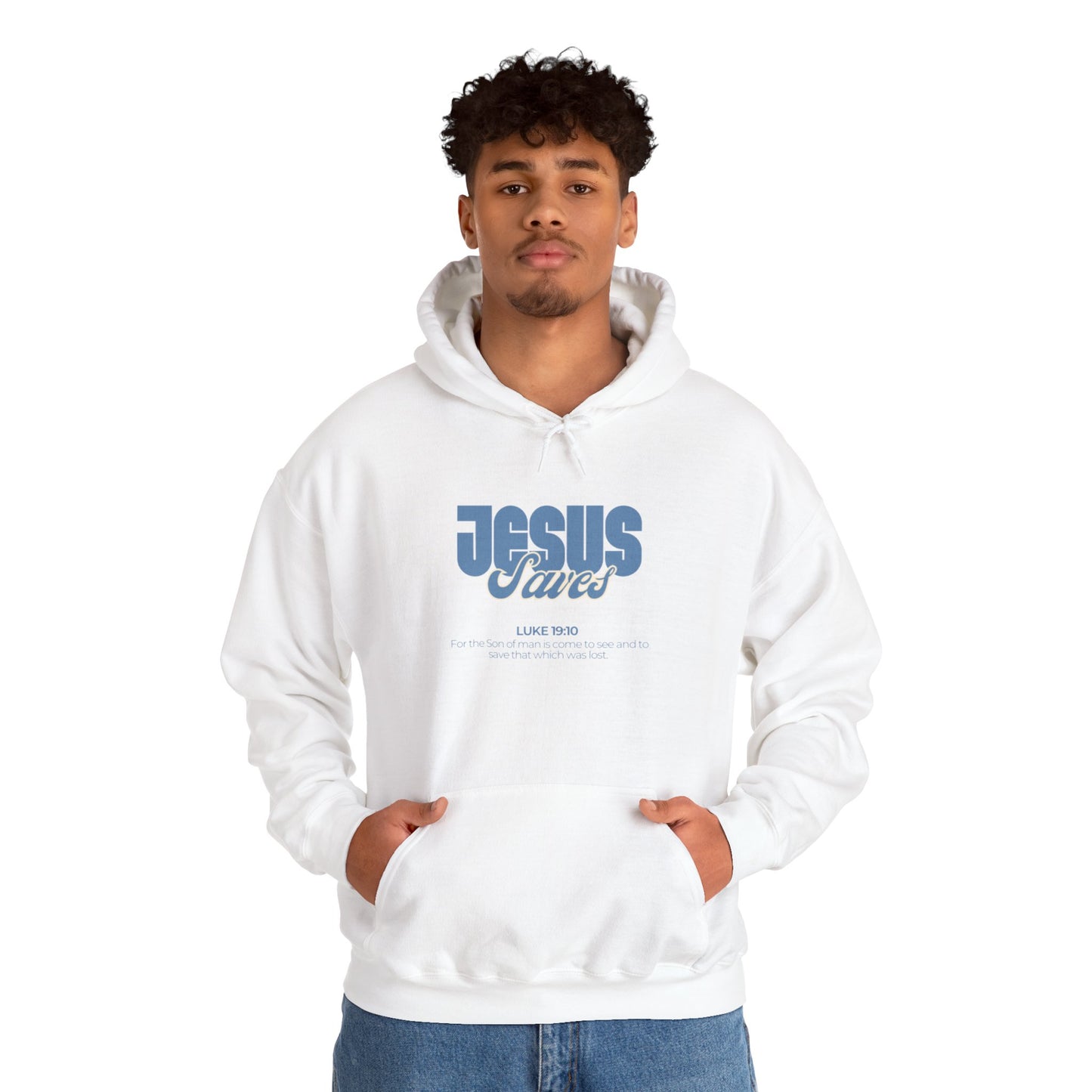 Jesus Saves Hoodie — Faith-Based Christian Graphic Pullover