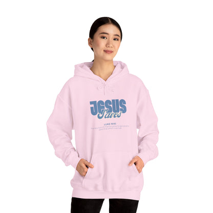 Jesus Saves Hoodie — Faith-Based Christian Graphic Pullover