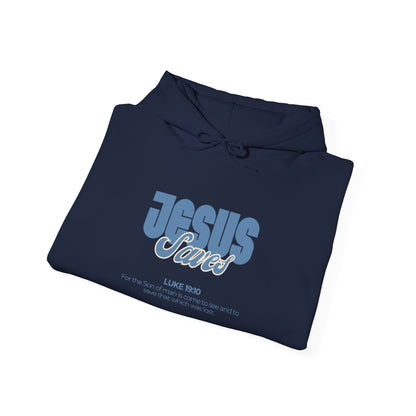 Jesus Saves Hoodie — Faith-Based Christian Graphic Pullover