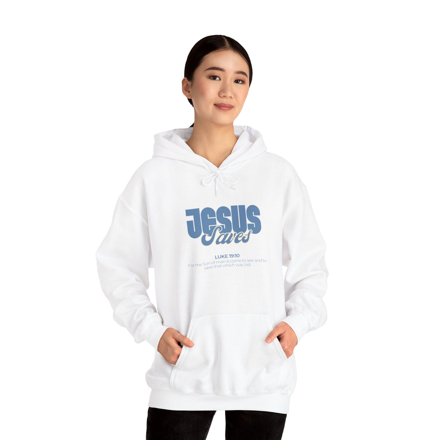 Jesus Saves Hoodie — Faith-Based Christian Graphic Pullover