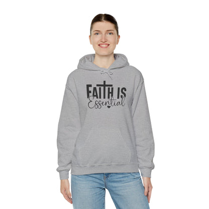 Faith Is Essential Hoodie – Inspirational Christian Pullover