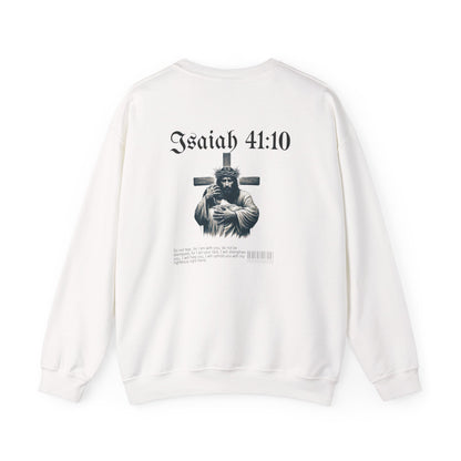 Isaiah 41:10 Crewneck Sweatshirt — Christian Jesus Cross Graphic