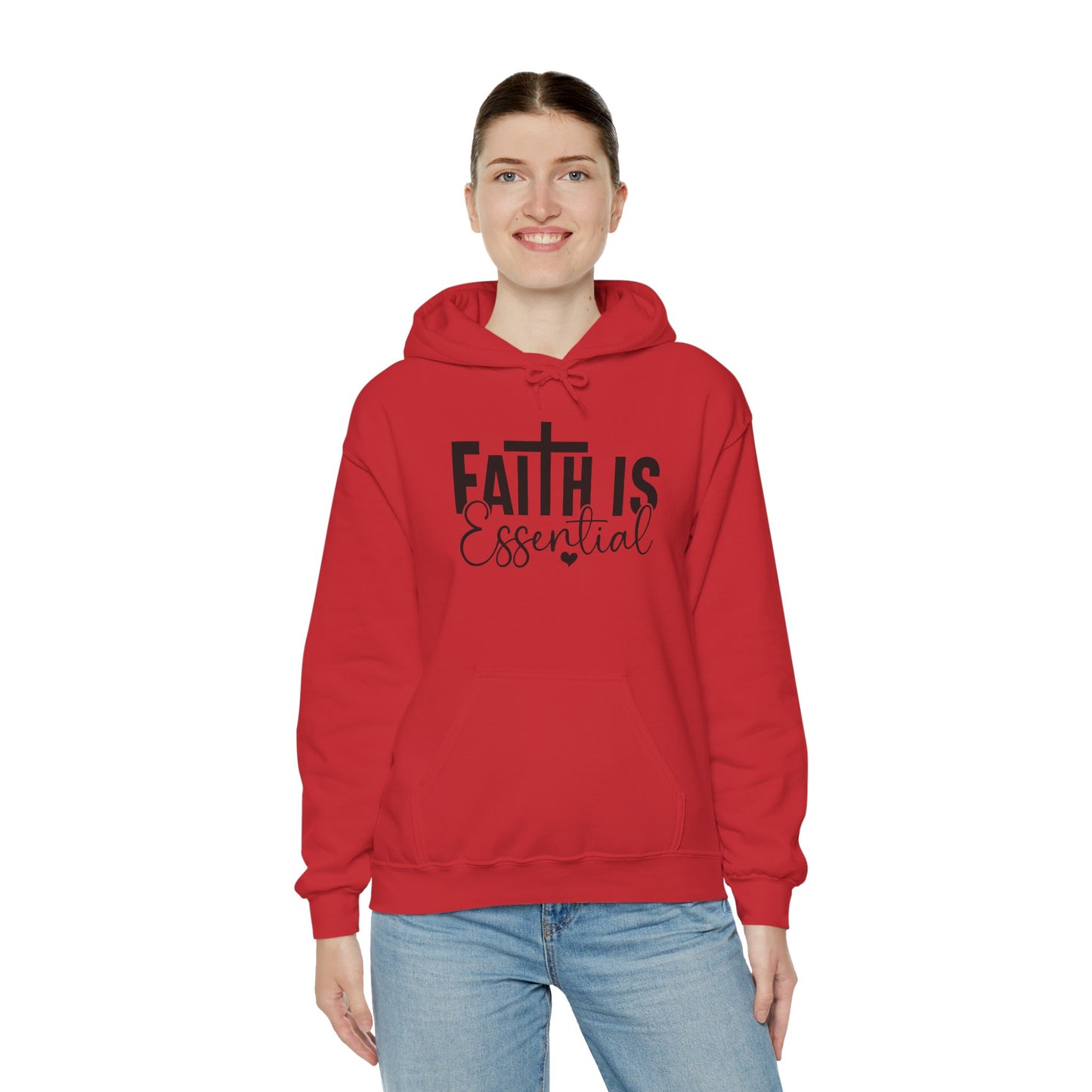 Faith Is Essential Hoodie – Inspirational Christian Pullover