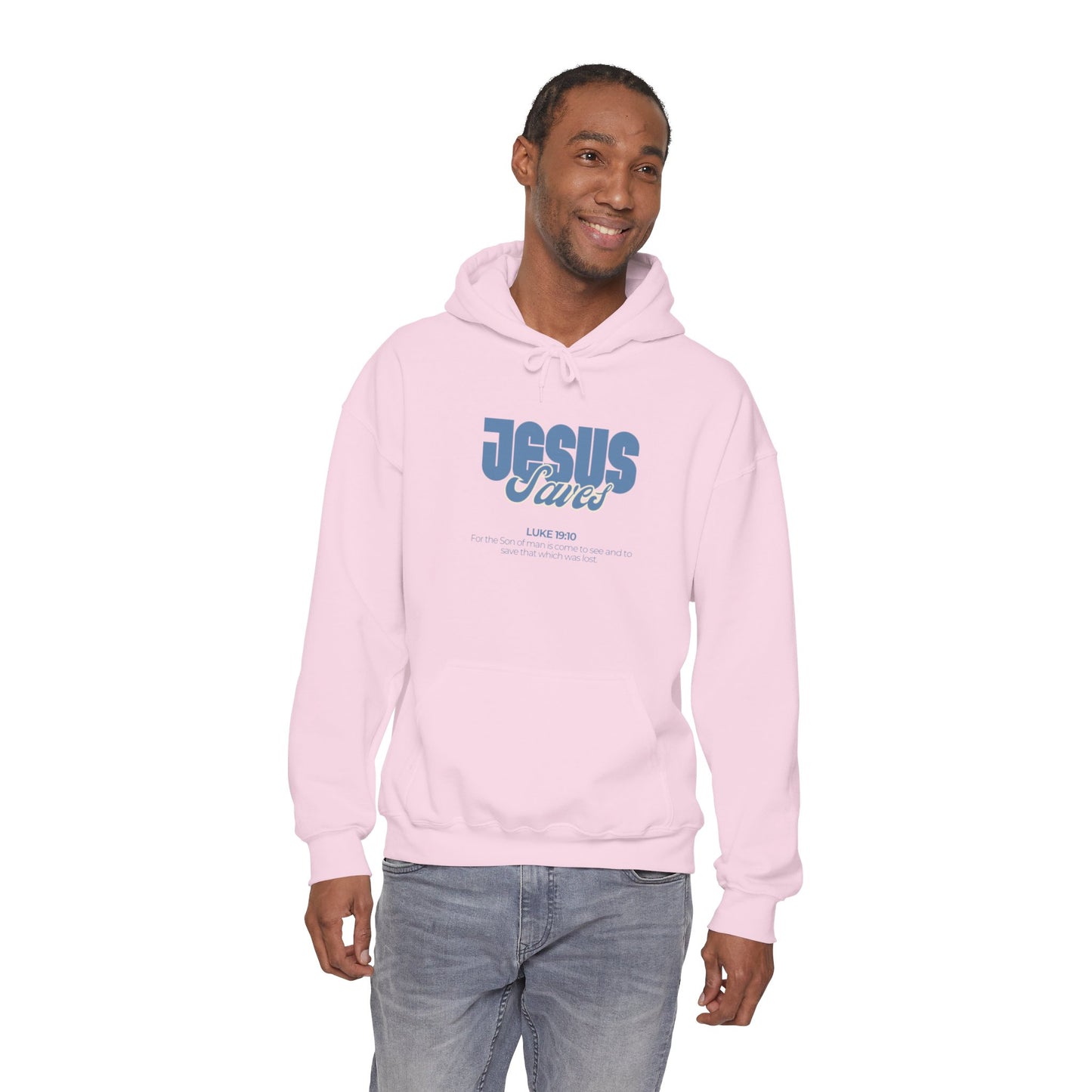 Jesus Saves Hoodie — Faith-Based Christian Graphic Pullover