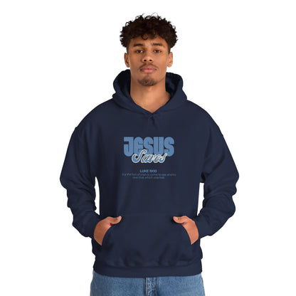 Jesus Saves Hoodie — Faith-Based Christian Graphic Pullover