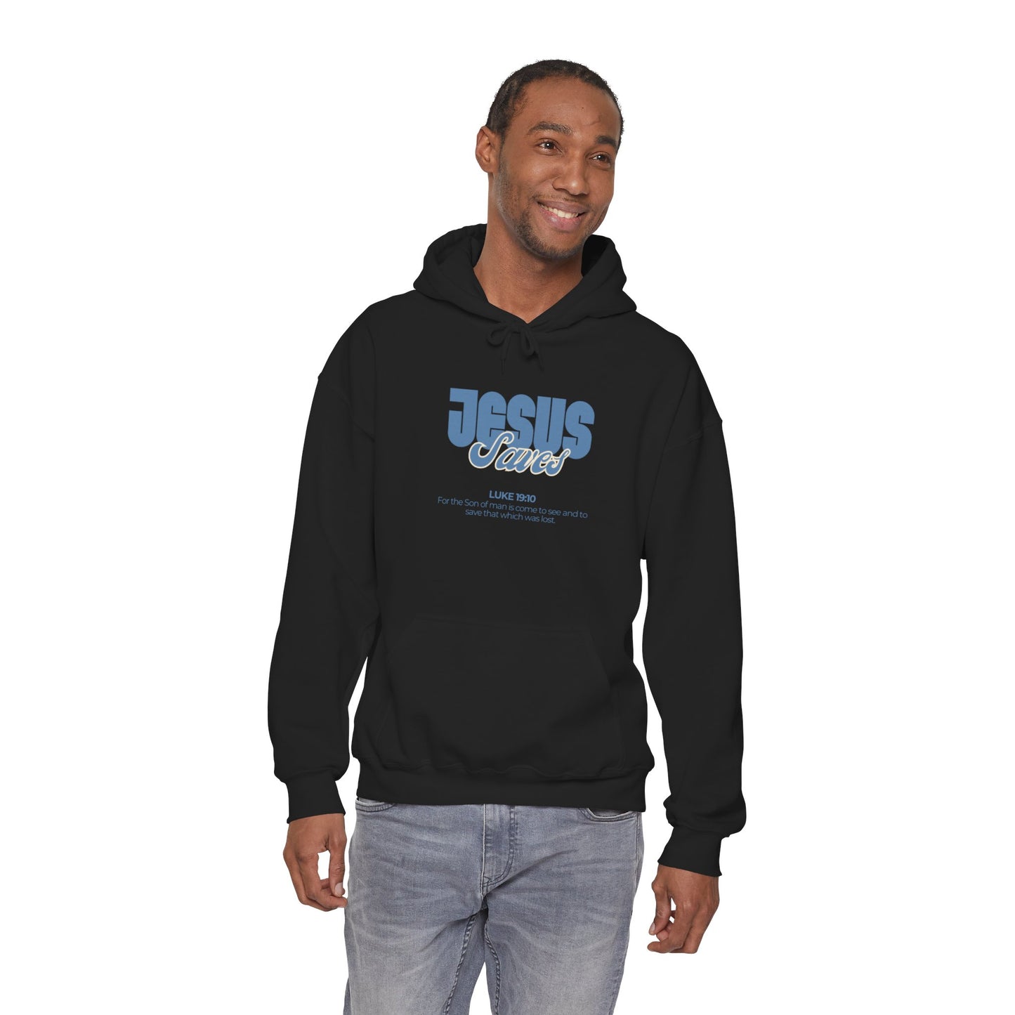 Jesus Saves Hoodie — Faith-Based Christian Graphic Pullover