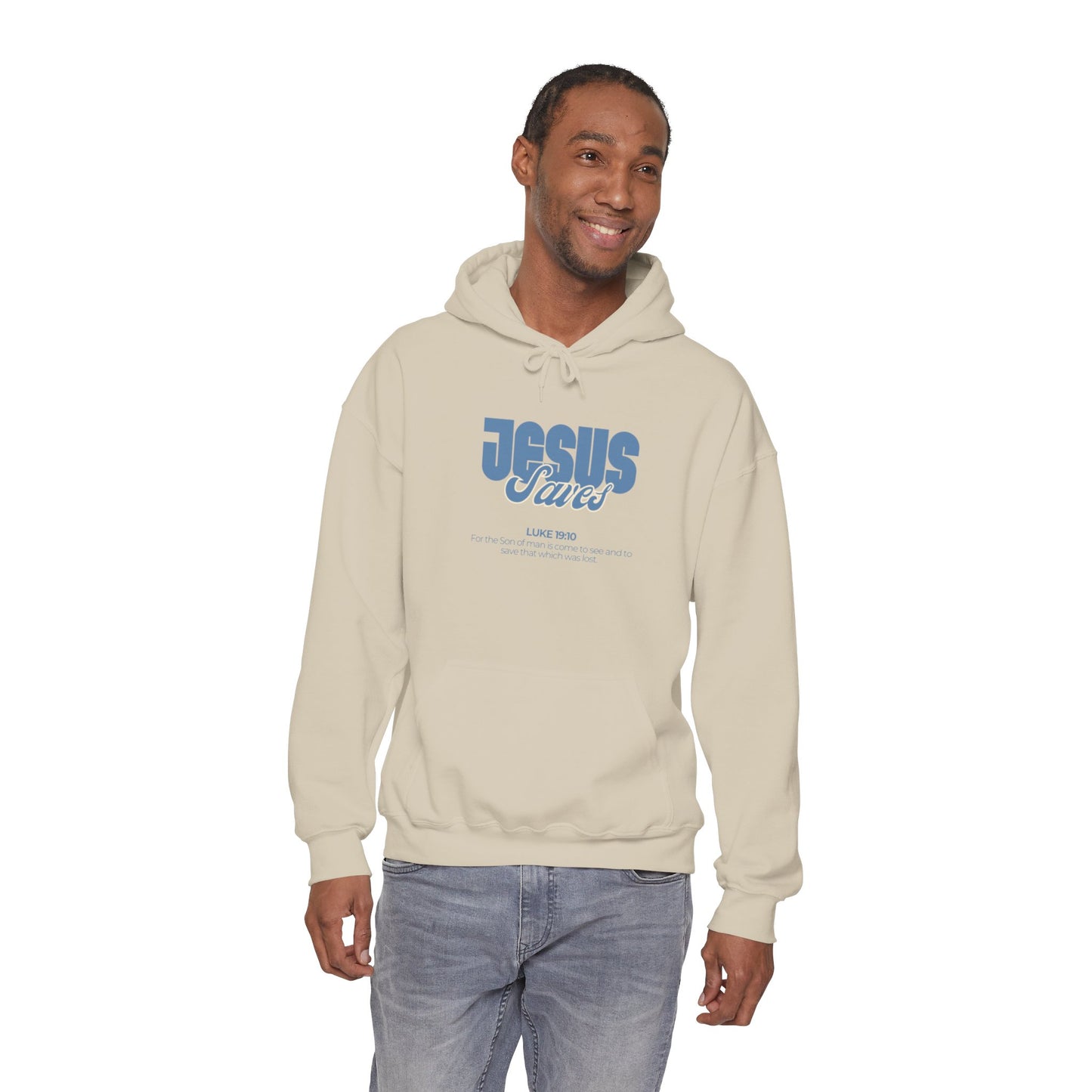 Jesus Saves Hoodie — Faith-Based Christian Graphic Pullover