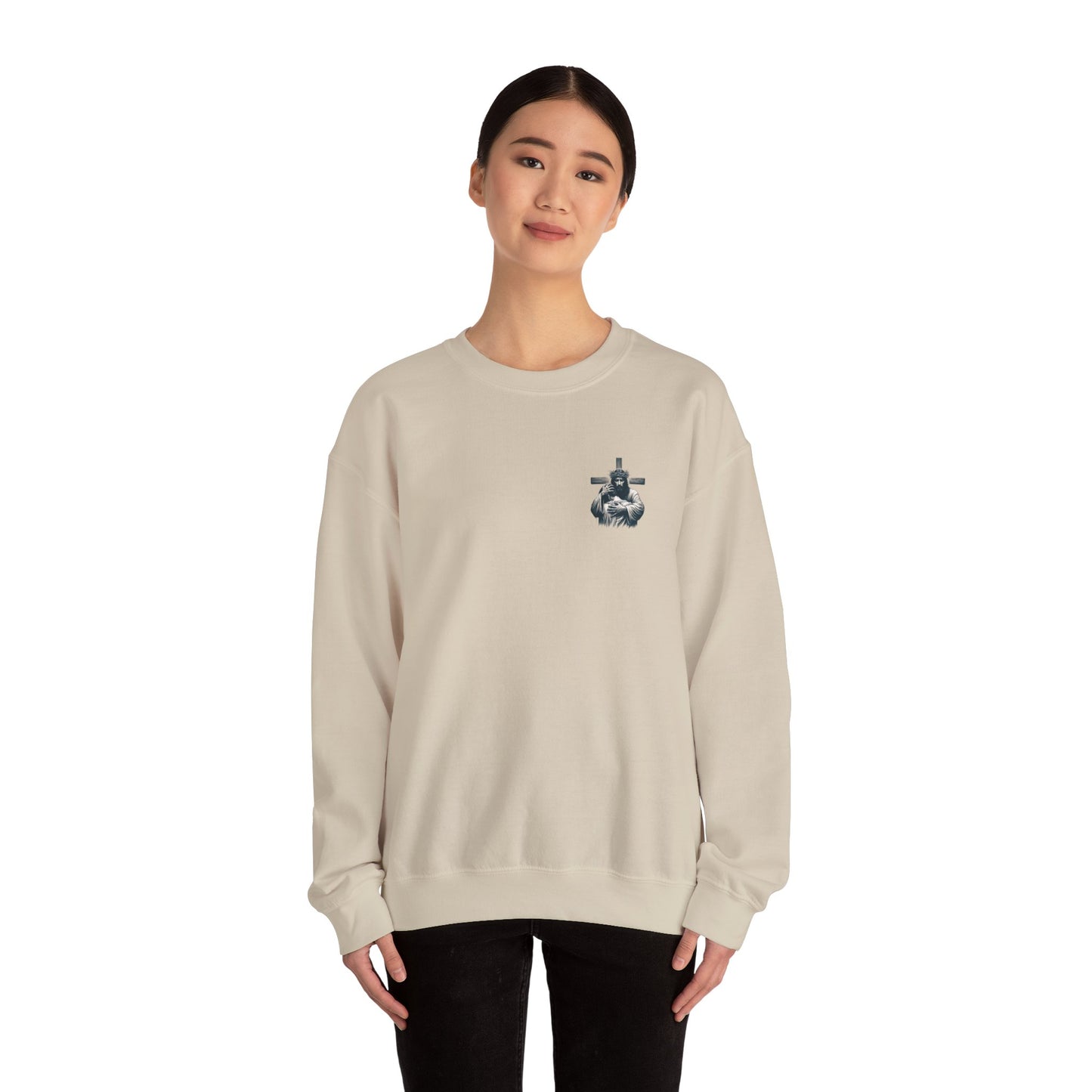 Isaiah 41:10 Crewneck Sweatshirt — Christian Jesus Cross Graphic